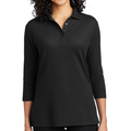 Port Authonty Women's Silk Touch 3/4-Sleeve Polo