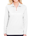 Devon & Jones CrownLux Performance"' Women's Plaited Long Sleeve Polo Shirt