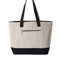 Q-Tees Zippered Canvas Tote Bag