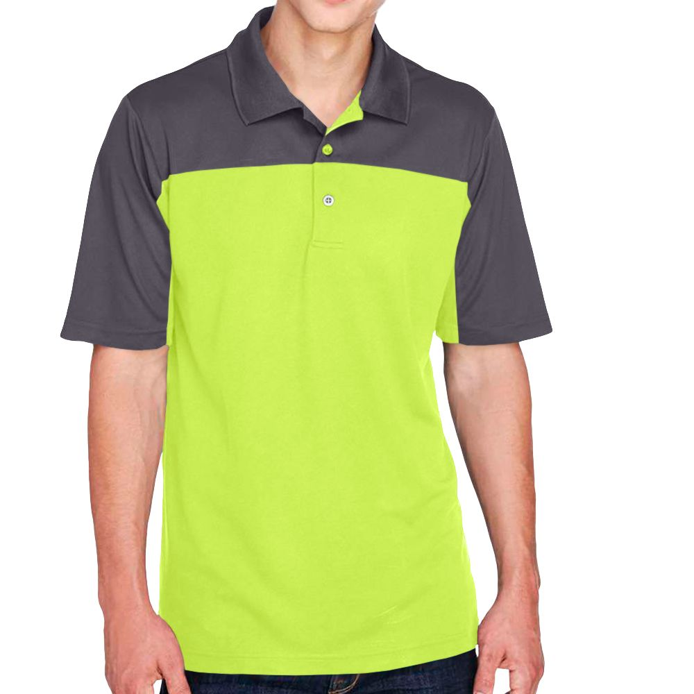Core 365 Men's Balance Colorblock Performance Pique Polo Shirt