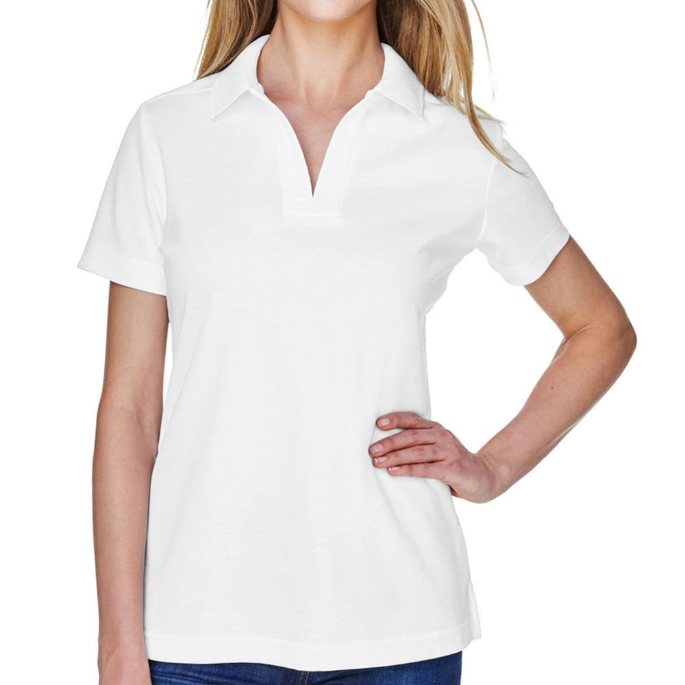 Devon & Jones CrownLux Performance"* Women's Platted Polo Shirt