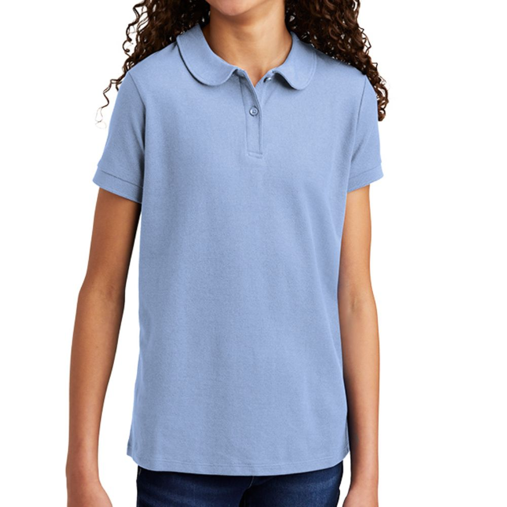Port Authonty Girls Silk Touch Peter Pan Collar Polo