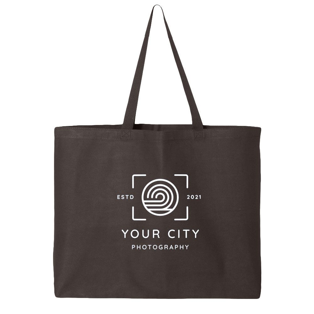 Q-Tees Jumbo Canvas Tote Bag