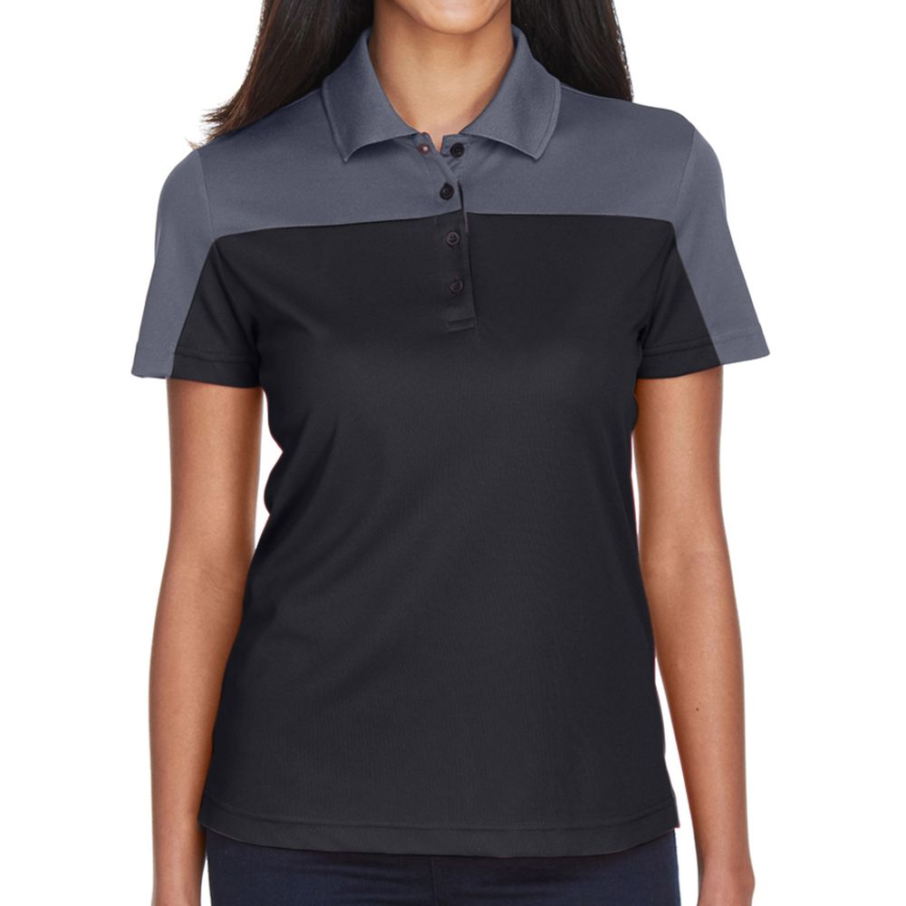 Coro 365 Womens Balance Colorblock Performance Pique Polo Shirt